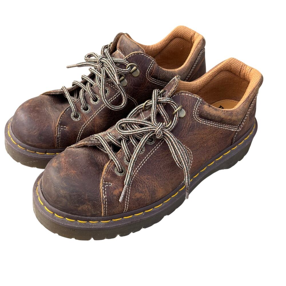 Dr. Martens Airwair 10940 Shoes Chunky Oxford Brown Leather Shoe Mens 10 US Y2K